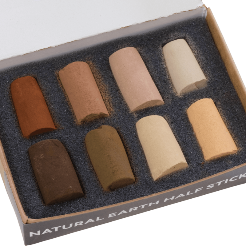 Half-Stick Soft Pastel Mini Set - Natural Earth (8pc)