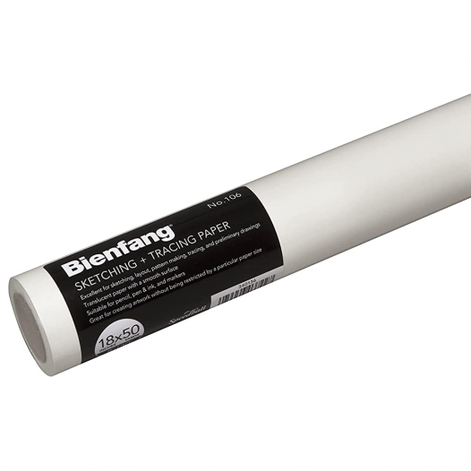 No.106 White Sketching & Tracing Paper Roll - 150ft x 18" (29gsm)