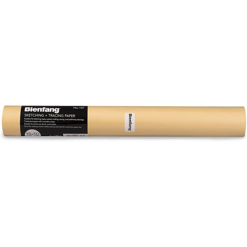 No.107 Canary Sketching & Tracing Paper Roll - 150ft x 18" (29gsm)