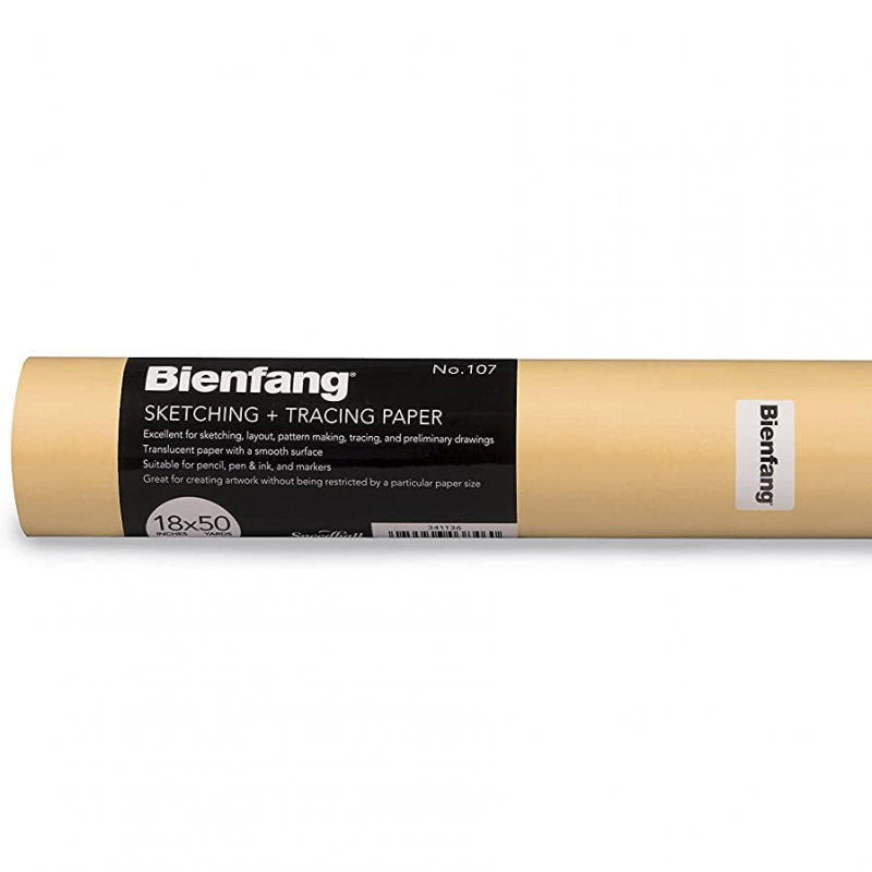 No.107 Canary Sketching & Tracing Paper Roll - 150ft x 18" (29gsm)