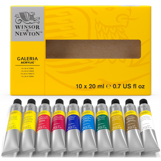 Winsor & Newton Fine Acrylic Color Set of 12 / 18 / 24, 10ML / Tube -  Malaysia Clay Art