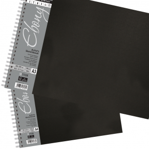 Ebony Hardback Spiral Sketchbook (160gsm)