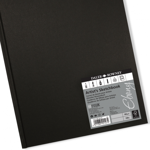 Ebony Hardback Bound Sketchbook (160gsm)