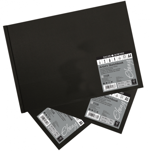 Ebony Hardback Bound Sketchbook (160gsm)