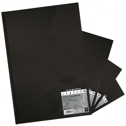 Ebony Hardback Bound Sketchbook (160gsm)