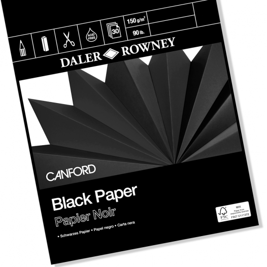 Canford Paper Black Pad (150gsm)