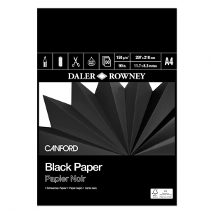 Canford Paper Black Pad (150gsm)