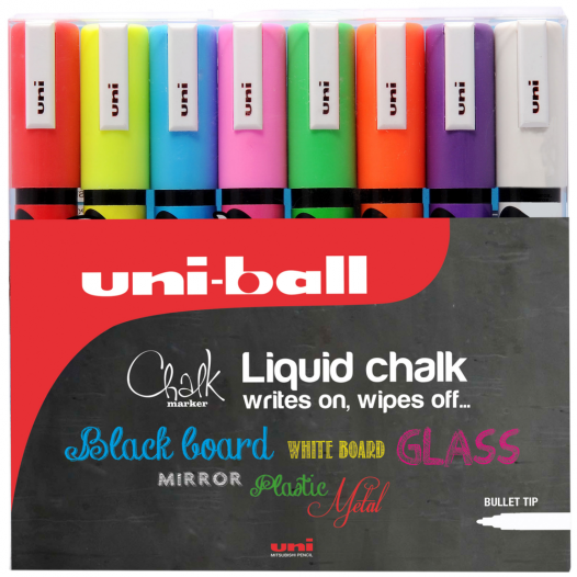 Liquid Chalk Marker PWE-5M Set (8pc) Liquid Chalk Marker PWE-5M Set (8pc)