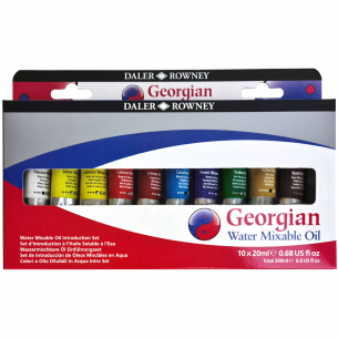 Georgian Water-Mixable Oil Colour Set (10 x 20ml)