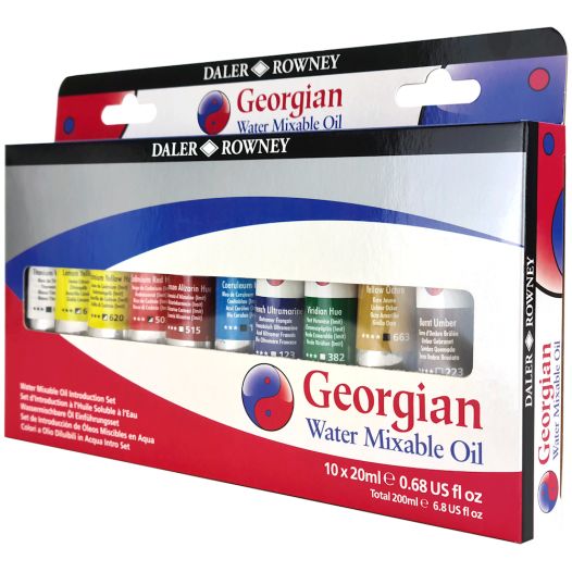 Georgian Water-Mixable Oil Colour Set (10 x 20ml)