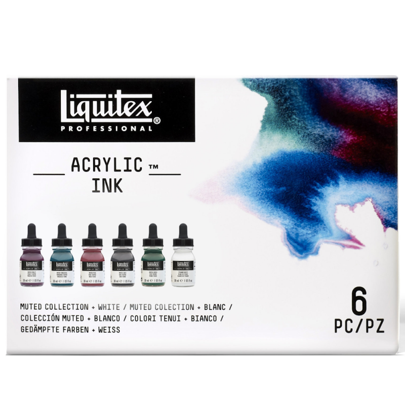 Professional Acrylic Ink Muted Collection (6pc)