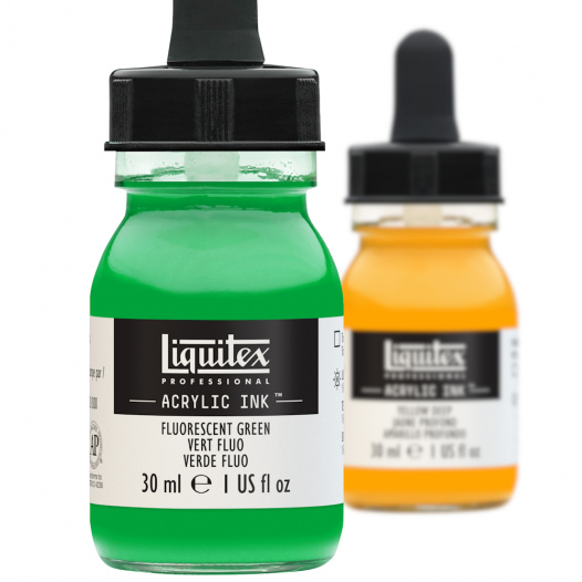 Liquitex Professional Acrylic Ink 30ml Bottle Fluorescent Green