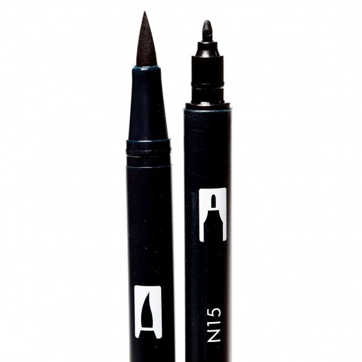 ABT Dual Brush Pen Black Pack (2pc)