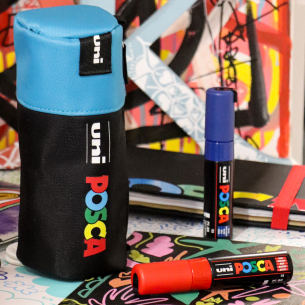 POSCA Blue Pencil Case