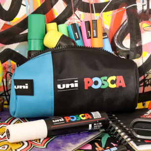 POSCA Blue Pencil Case