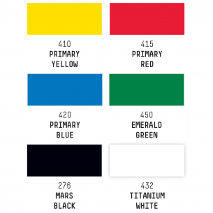 Professional Acrylic Gouache Primary Set (6 x 22ml)