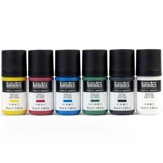 Professional Acrylic Gouache Primary Set (6 x 59ml)