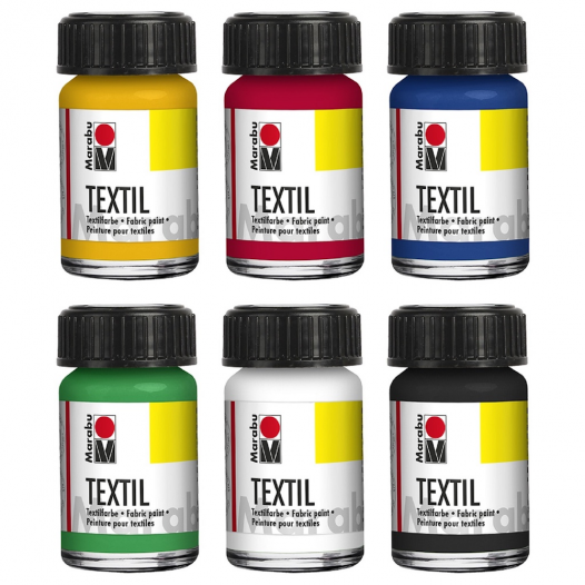 Textil Fabric Paint Starter Set (6 x 15ml)