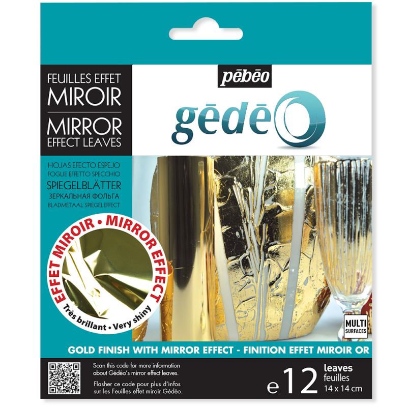 Pebeo Gedeo Mirror Effect Gold Leaves (12pc)