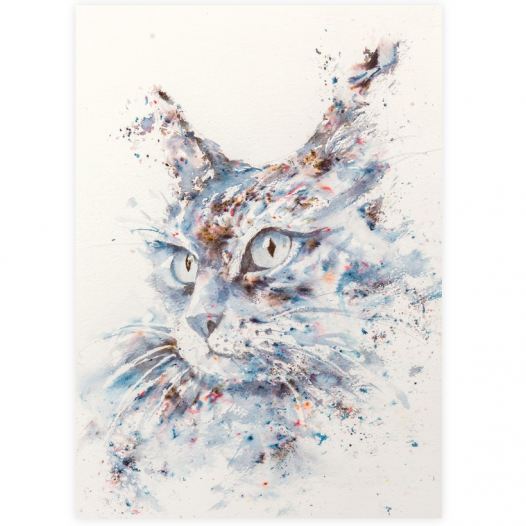 Painting with Brusho cat Painting with Brusho cat