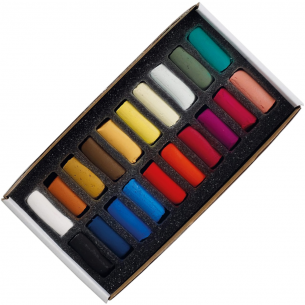 Sennelier Soft Pastels - Set of 20, Assorted Colors, Half Sticks