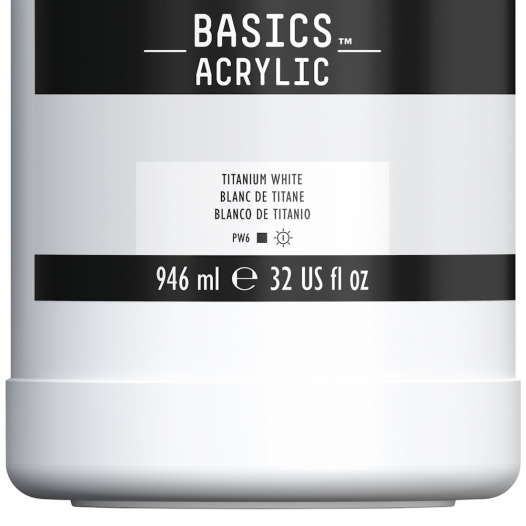 BASICS Acrylic Titanium White (946ml) BASICS Acrylic Titanium White (946ml)