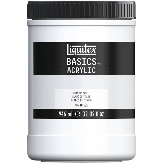 BASICS Titanium White Acrylic Colour (946ml)