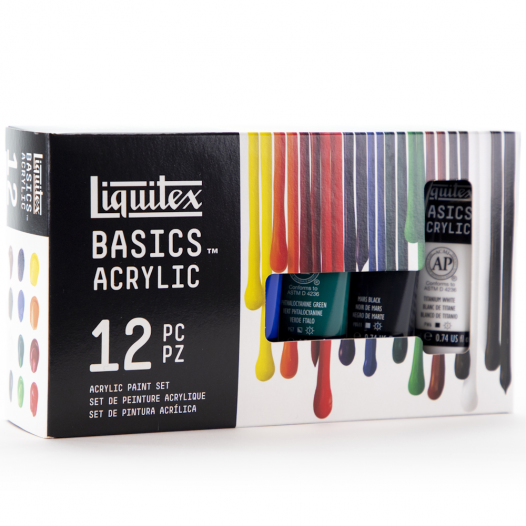 BASICS Acrylic Colour Set (12 x 22ml)