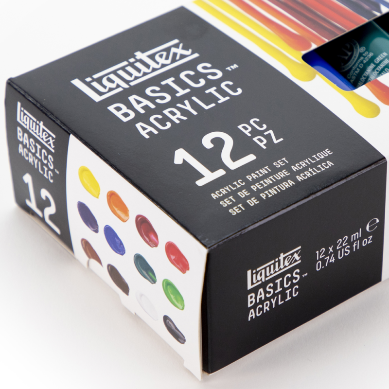 Liquitex BASICS Acrylic Paint Tube 12-Piece Set 