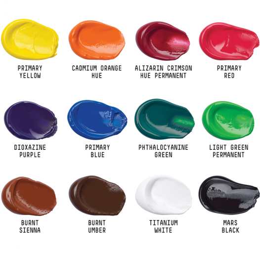 BASICS Acrylic Colour Set (12 x 22ml)