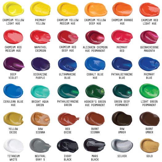 BASICS Acrylic Colour Set (36 x 22ml)