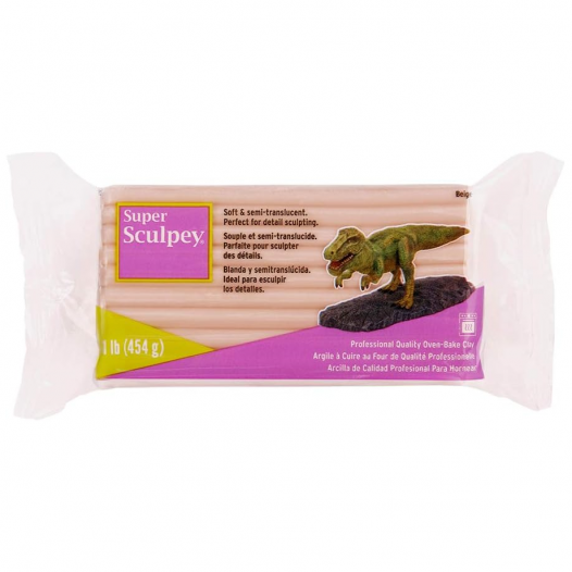 Super Sculpey Beige Polymer Clay (454g)