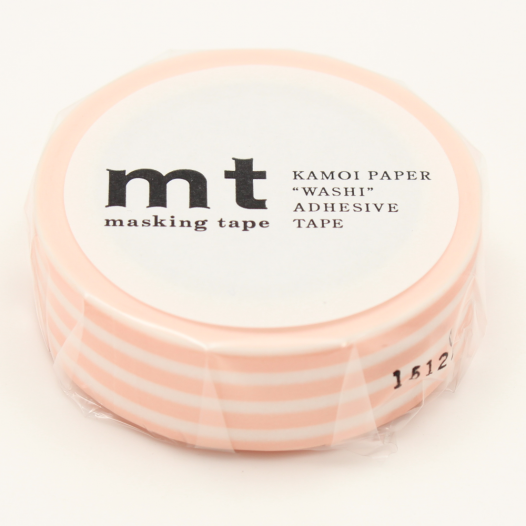 Washi Masking Tape - Border Peach Cream