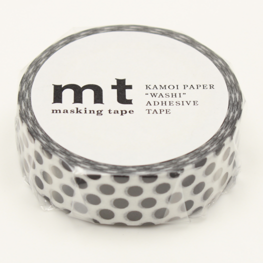 Washi Masking Tape - Dot Black 2