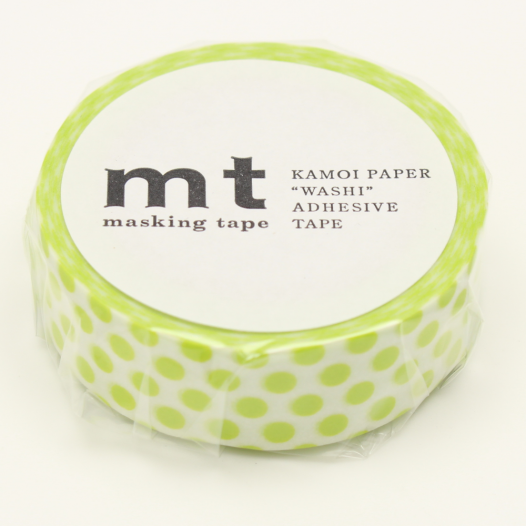 Washi Masking Tape - Dot Lime