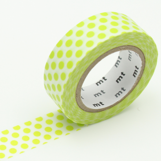Washi Masking Tape - Dot Lime Washi Masking Tape - Dot Lime