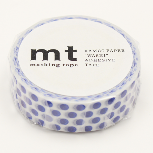 Washi Masking Tape - Dot Night Blue