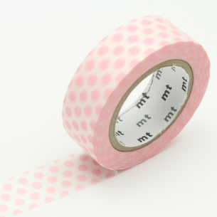 Washi Masking Tape - Dot Strawberry Milk