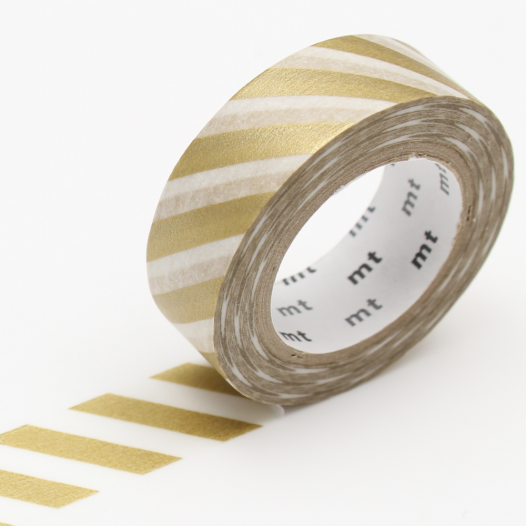 Washi Masking Tape - Stripe Gold 2