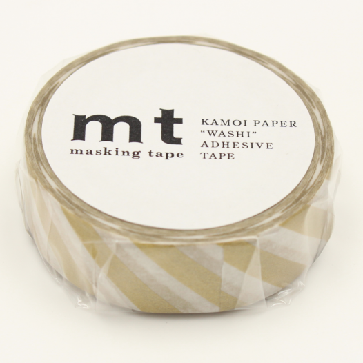 Washi Masking Tape - Stripe Gold 2
