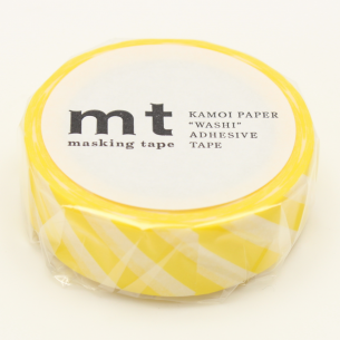 Washi Masking Tape - Stripe Lemon