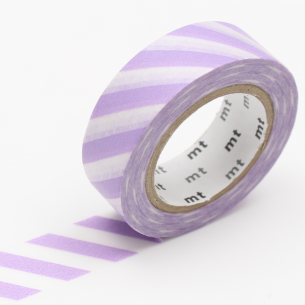 Washi Masking Tape - Stripe Lilac 2 Washi Masking Tape - Stripe Lilac 2