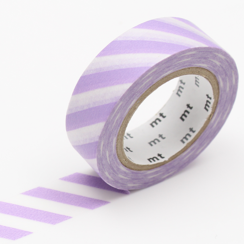 Washi Masking Tape - Stripe Lilac 2