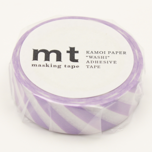 Washi Masking Tape - Stripe Lilac 2 Washi Masking Tape - Stripe Lilac 2