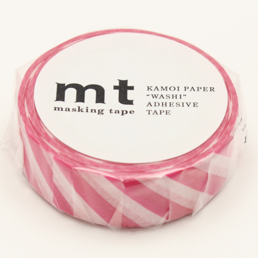 Washi Masking Tape - Stripe Magenta