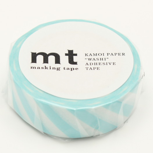 Washi Masking Tape - Stripe Mint Blue