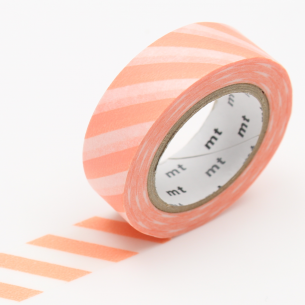 Washi Masking Tape - Stripe Salmon Pink Washi Masking Tape - Stripe Salmon Pink