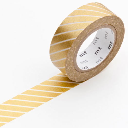 Washi Masking Tape - Stripe Gold