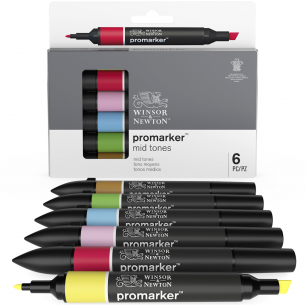 Promarker Mid Tone Set (6pc) Promarker Mid Tone Set (6pc)