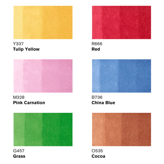Promarker Mid Tone Set (6pc) Promarker Mid Tone Set (6pc)